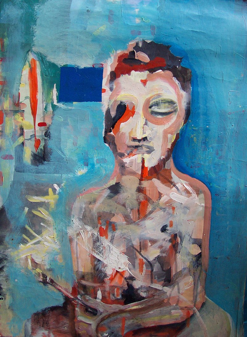 Isha Black 1996 Sage with a paintbrush